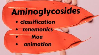 Aminoglycosides pharmacology  classification  mechanism of action  animation [upl. by Rehsu]