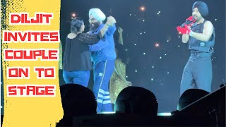 DILJIT DOSANJH  INVITES COUPLE ON TO THE STAGE  O2 ARENA  CONCERT  5th OCT 2024  diljitdosanjh [upl. by Canon]