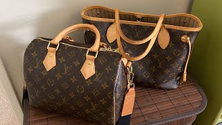 Louis Vuitton Speedy b 25 v the Neverfull pm comparison and review [upl. by Kelley]