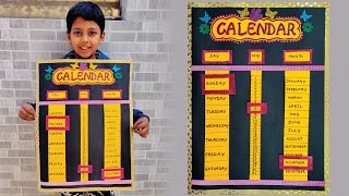 DIY Paper Calendar  2024 Calendar  Handmade Wall Calendar  New Year Calendar  Easy DIY Calendar [upl. by Tingley88]