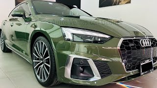 ENTREGA Audi A5 SPORTBACK Sline quattro Verde Distrito  Rines Gris Grafito 19” [upl. by Nylinnej]