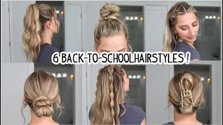 6 EASY amp TRENDY BACK TO SCHOOL HAIRSTYLES 2023 Long Medium amp Short Hairstyles [upl. by Ssepmet]