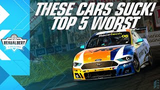 The Five WORST CARS in iRacing in 2022 [upl. by Oilisab382]