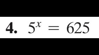 5x  625 solve the exponential equation [upl. by Karr]