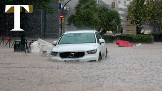 Spain weather Thousands evacuated after fresh flood warning [upl. by Kutzenco]