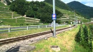 Transports Publics du Chablais TPC Aigle  Ollon  Monthey  Champéry AOMC  Beh 48 591 [upl. by Akinahs]