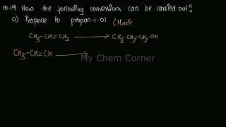 Propene to propan1ol I organic chemistry conversions for JEE NEET amp CBSE [upl. by Mayram]