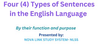 Four Types of Sentences in the English Language Assertive Interrogative Imperative Exclamatory [upl. by Cand]