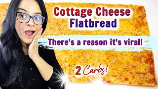 Viral Cottage Cheese Flatbread Recipe  2 ingredients  Easy to make low carb keto bread  Amazing [upl. by Cirdet807]