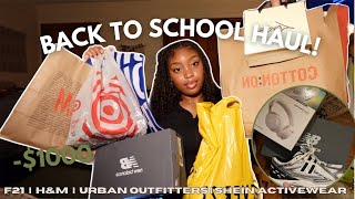 ‎‧✧back 2 school shopping ✧‧  1000 haul f21 cotton on hampm shein etc✮ [upl. by Sedgewinn]