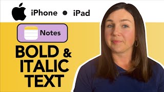 How to Bold or Italicize Text in the Notes App on your iPhone or iPad [upl. by Munshi397]