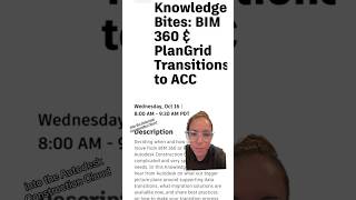 BIM360 amp PlanGrid transition session at AU2024 that you won’t want to miss BIM Revit [upl. by Aicirpac]