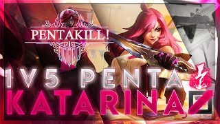 YENİ KATARİNA KOSTÜMÜ OYNANIŞ  1V5 PENTA ATTIM  AŞIK OLDUM KOSTÜME  KATARİNA VS ZYRA [upl. by Carissa]