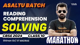 Reading Comprehension Solving Marathon  Class 10 English  CBSE 2024 🔥 Shimon Sir [upl. by Shepley20]