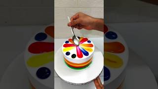 1kg So Yummy Strawberry Cake Rainbow Colour shortsfeed cake shorts youtube cakedesign food [upl. by Adlen]