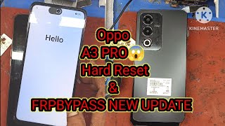 Oppo A3 pro hard reset amp frp bypass 2024 😱💯oppo a3 pro Google Account new tirik mobile wala bhaiya [upl. by Aihsetan73]