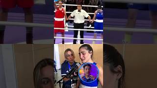 Angela Carini vs Imane Khalif boxing controversy 🥊😱🤯shorts boxing olympics facts trending [upl. by Nagaem904]