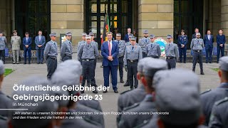 Öffentliches Gelöbnis der Gebirgsjägerbrigade 23  Bayern [upl. by Ilrahs465]