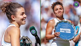 quotToday is still a good dayquot  Beaten Finalist Jasmine Paolini  Oncourt Interview  Wimbledon 2024 [upl. by Mandal]