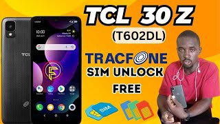 TCL 30 Z T602DL Sim Unlock Free  TCL Network Unlock  Tracfone Carrier unlock  Invalid Sim [upl. by Arriaes905]