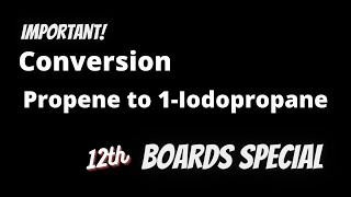 propene to 1iodopropane  conversion propene to1iodopropaneFinkelStein Reaction finklestein [upl. by Merritt482]