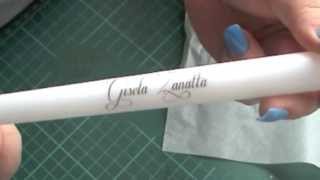 DIY Wedding  Candle Place Cards Using Tissue paper Transfers [upl. by Yetnom]