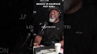 Shannon Briggs vs Rampage Jackson fist size  JAXXON PODCAST [upl. by Adnilemreh]