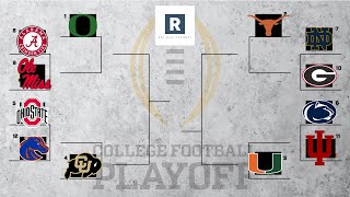 New College Football Playoff Predictions  CFB Playoff Rankings  12 Team Playoff [upl. by Adraynek658]