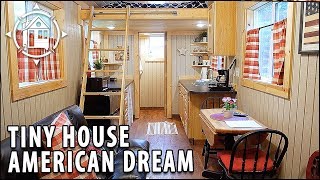 AllAmerican Tiny House Tour Featuring a Spacious Layout [upl. by Padriac]