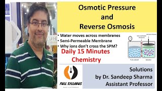 Why Semipermeable membrane allow only water molecules not ions in Osmosis and reverse Osmosis [upl. by Critchfield]