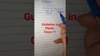 Guttation in Plants class 11 biology shorts [upl. by Terces]