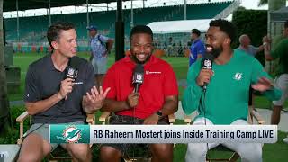 Raheem Mostert Joins Inside Training Camp Live [upl. by Asserac]