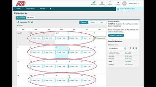 Viewing Your Calendar on ADP Workforce Now [upl. by Bowie911]