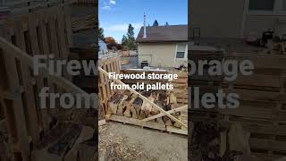 firewood storage from old pallets [upl. by Laurene]