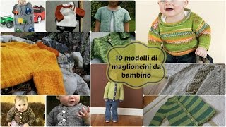 10 modelli di maglioncini da bambino ai ferri [upl. by Saied]