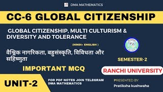 CC6 Semester 2 Lecture2 Ranchi University  Global Citizenship Education  Unit2 [upl. by Arateehc]