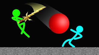 Stickman VS Minecraft Blade Ball Fight  AVM Shorts Animation [upl. by Clie]