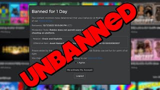 How To Get UNBANNED From Roblox  Get Unbanned From Roblox Bypass Day Bans [upl. by Eng]