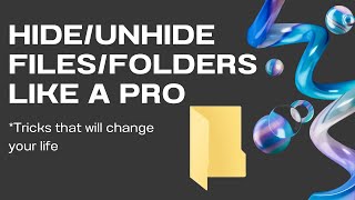 HideampSeek How To HideUnhide Filesamp Folders On Windows PC [upl. by Naz]