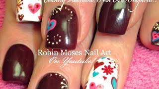 Easy Valentine Nails  Cute n Easy Country DIY Nail Art Nail Design [upl. by Eelorac399]