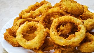 KRĄŻKI CEBULOWE  jak zrobić je w domu Przepis na amerykańskie Onion Rings [upl. by Gnal]