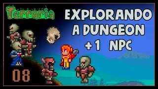 Terraria Episodio 8  Explorando o Bioma Dungeon  Encontrei a Mecânica [upl. by Reyaht]