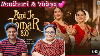 Ami Je Tomar Song Reaction  Ami Je Tomar Song Review  Vidya Balan Madhuri Dixit  Shreya Ghoshal [upl. by Begga]