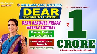 LOTTERY SAMBAD DEAR 8 PM 11102024 NAGALAND LOTTERY LIVE DEAR LOTTERY LIVE LOTTERY SAMBAD LIVE [upl. by Jobey388]