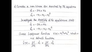 Lyapunovs Stability TheoremAdvanced Control TheoryKTU [upl. by Arrekahs]