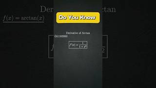 Deriving arctan  Proof mathematical derivation [upl. by Cobbie509]