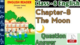 Class 8th English Reader  Chapter 8 The Moon  Question answer  MP board mpboardenglish [upl. by Idissak]