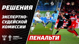 Решения ЭСК по матчам FONBET Кубка России «Спартак» – «Урал» и «Зенит» – «Динамо» [upl. by Tiffi]