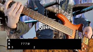 Slipknot  Gently bass cover with tabs [upl. by Lynden542]