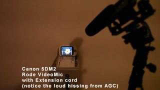 5D Mark 2 5dm2 Hissing Noise Rode VideoMic Magic Lantern firmware [upl. by Yzzik]